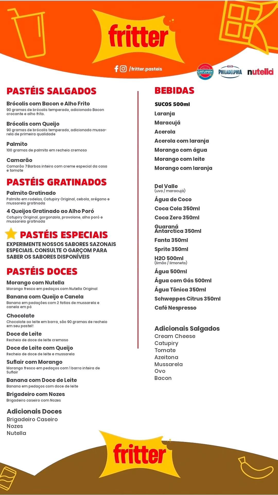 Cardápio da Fritter, página 2