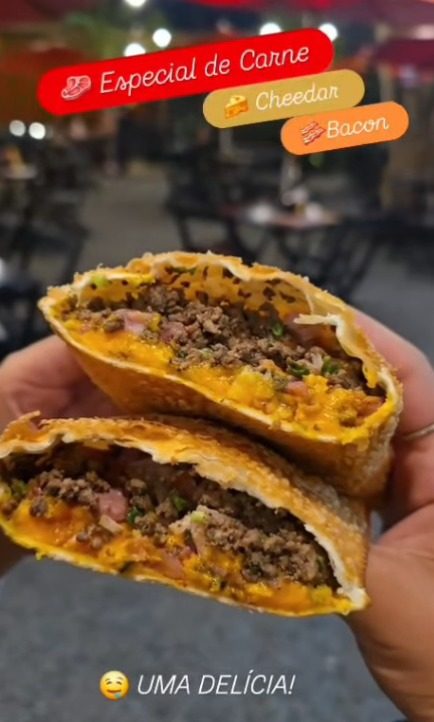 Pastel Especial de Carne , Cheedar e Bacon
